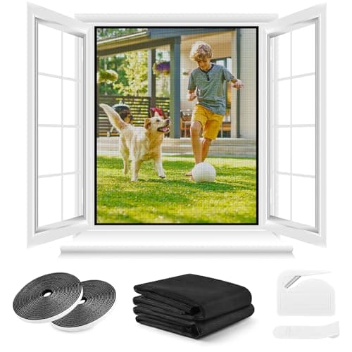 Moustiquaire fenêtre 2 ensembles 100x100 cm noire ⚙️