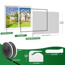 Thumbnail 1 de Moustiquaire fenêtre 2 ensembles 100x100 cm noire ⚙️