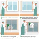 Thumbnail 5 de Moustiquaire fenêtre 2 ensembles 100x100 cm noire ⚙️