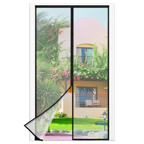 Moustiquaire porte fenêtre 110 x 240 cm, maille fine noire 🚪