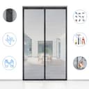 Thumbnail 3 de Moustiquaire porte fenêtre 110 x 240 cm, maille fine noire 🚪