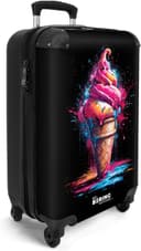 Thumbnail 1 de NoBoringSuitcases.com Valise cabine rigide 55x35x25 cm Cornet de glace rose 📦