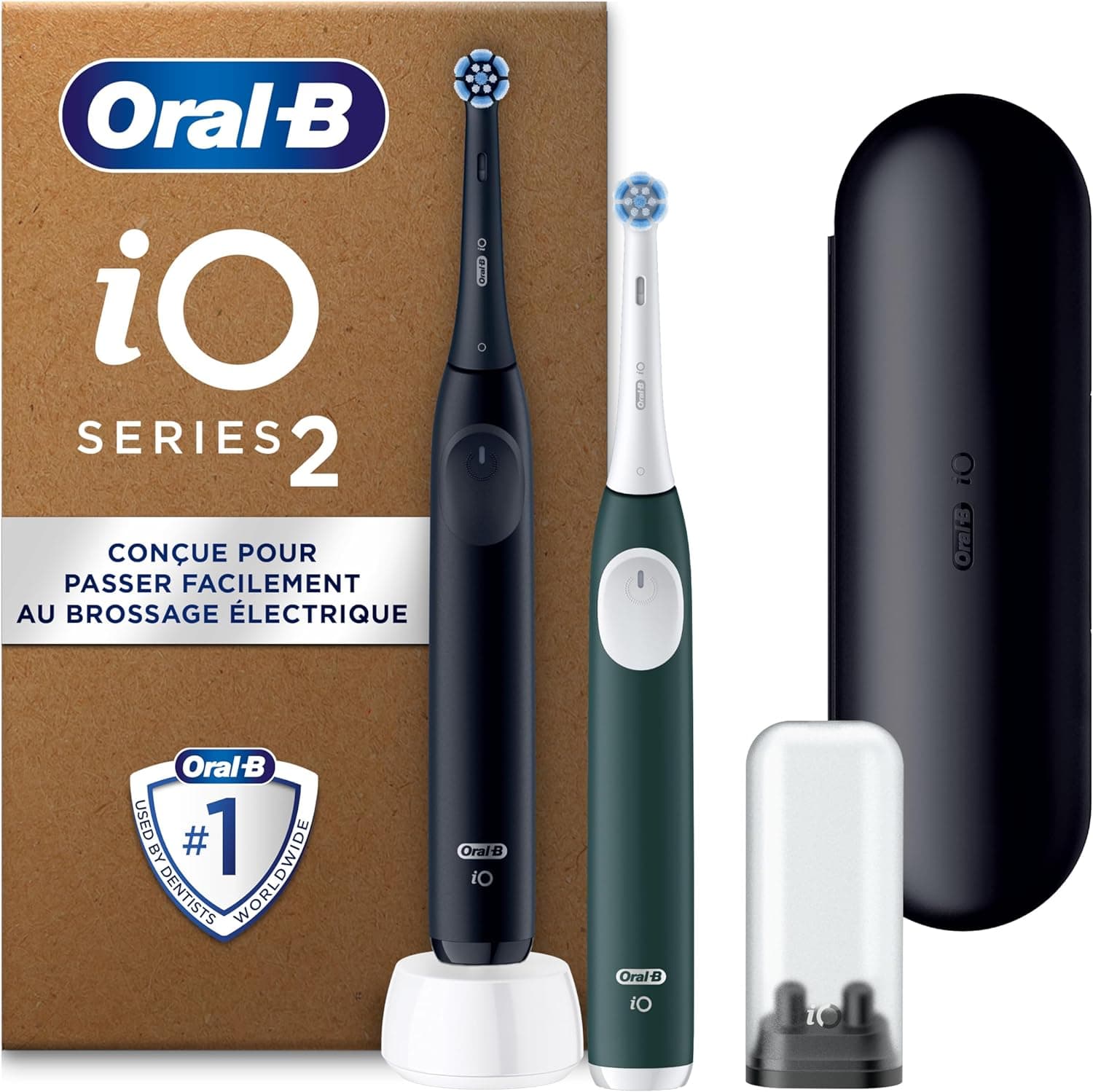 Oral‑B iO 2 brosse à dents électrique 3 modes, 2 brossettes 🎧