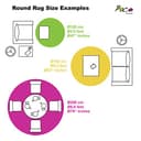 Thumbnail 4 de Paco Home Tapis de salon rond 200 cm, turquoise ⚙️