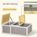 Thumbnail 4 de PawHut Maison enclos pour tortue 91,5×61×33 cm 🐢