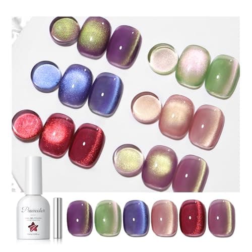 PEACECOLOR Vernis semi-permanent magnétique, 6 couleurs 📷
