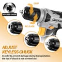 Thumbnail 2 de Perceuse-visseuse DEKOPRO 8V, 10 mm, LED ⚙️