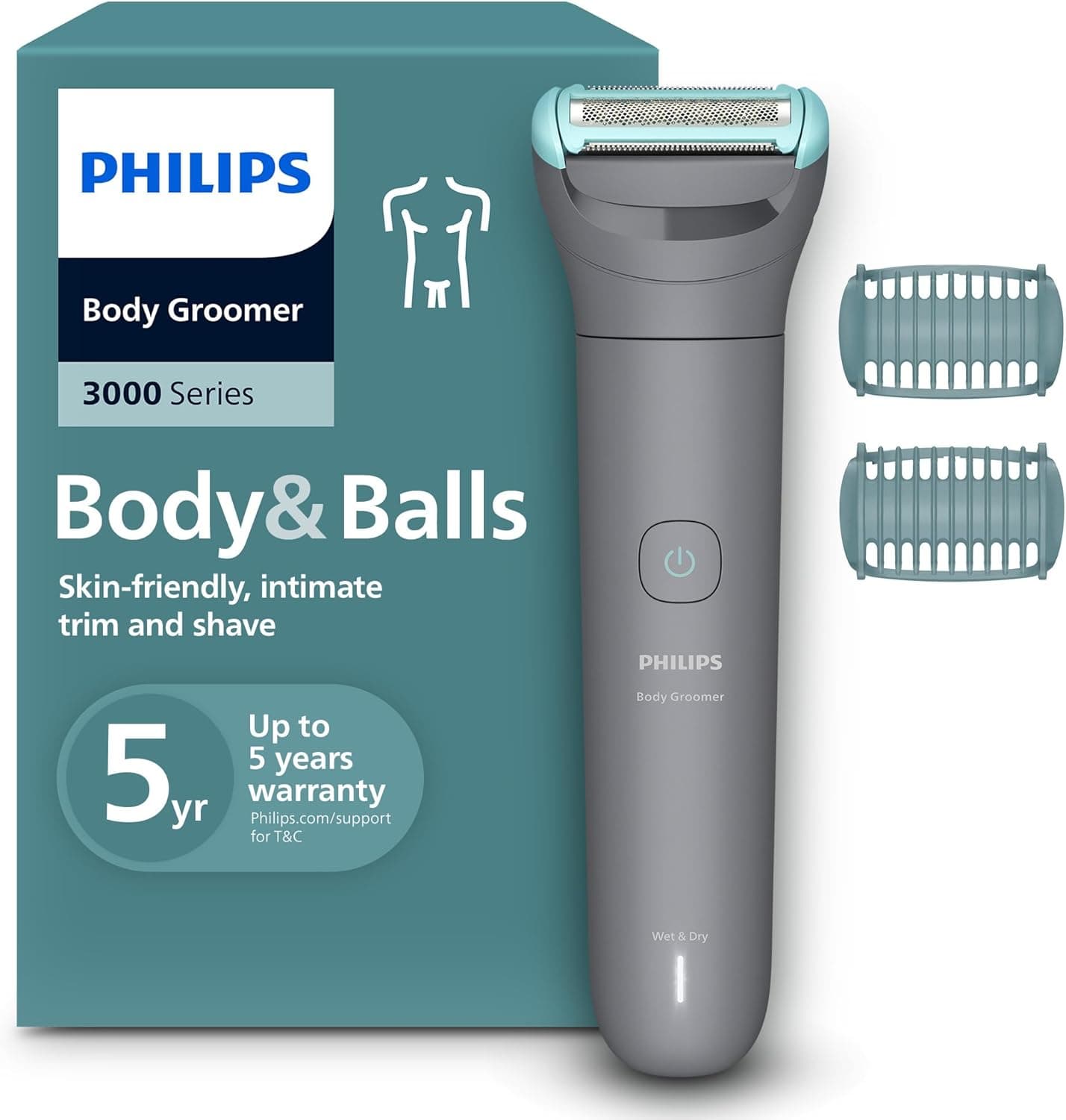 Philips Bodygroom série 3000 BG3480/15 tondeuse corps 80 min ⌚