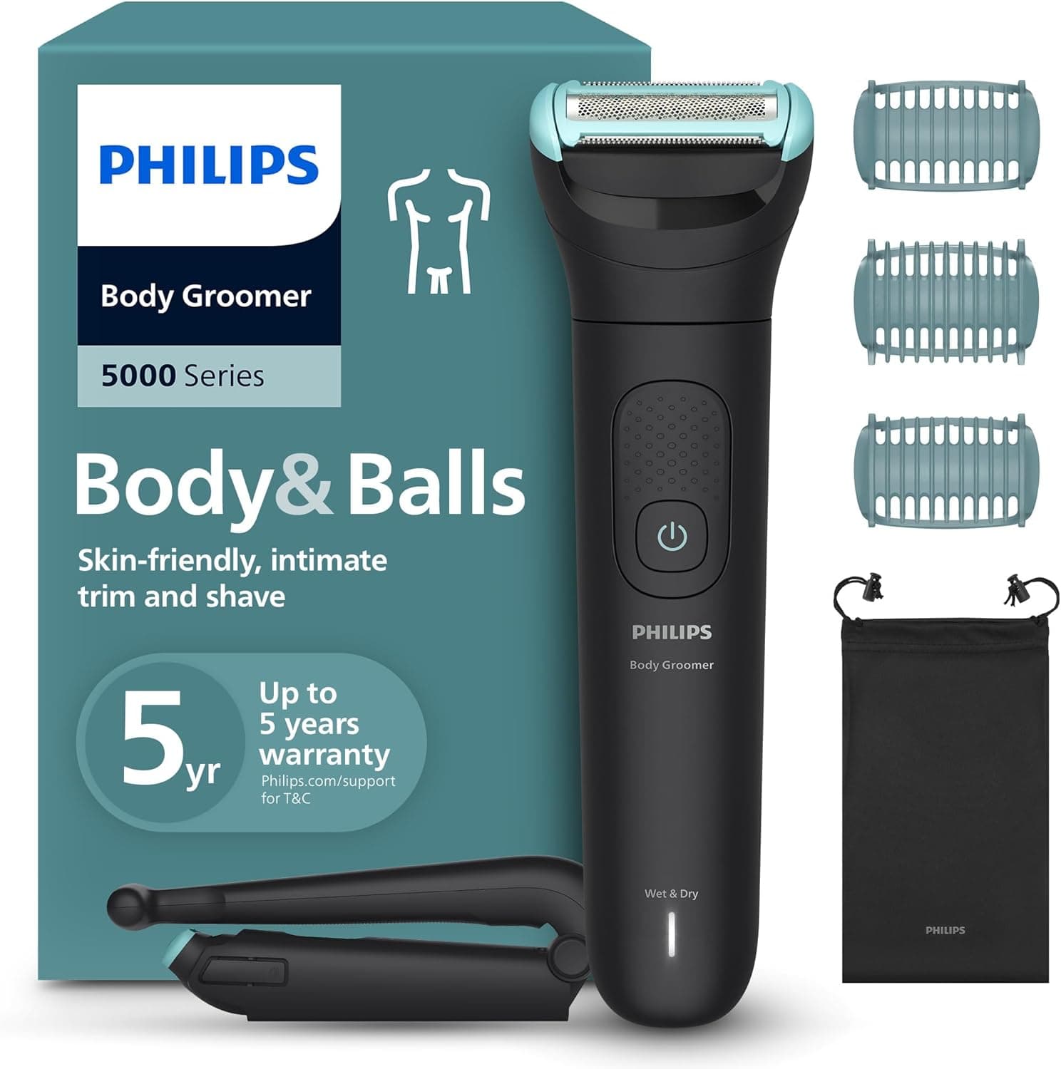 Philips Bodygroom série 5000 BG5480/15 tondeuse corps 100 min 🪒