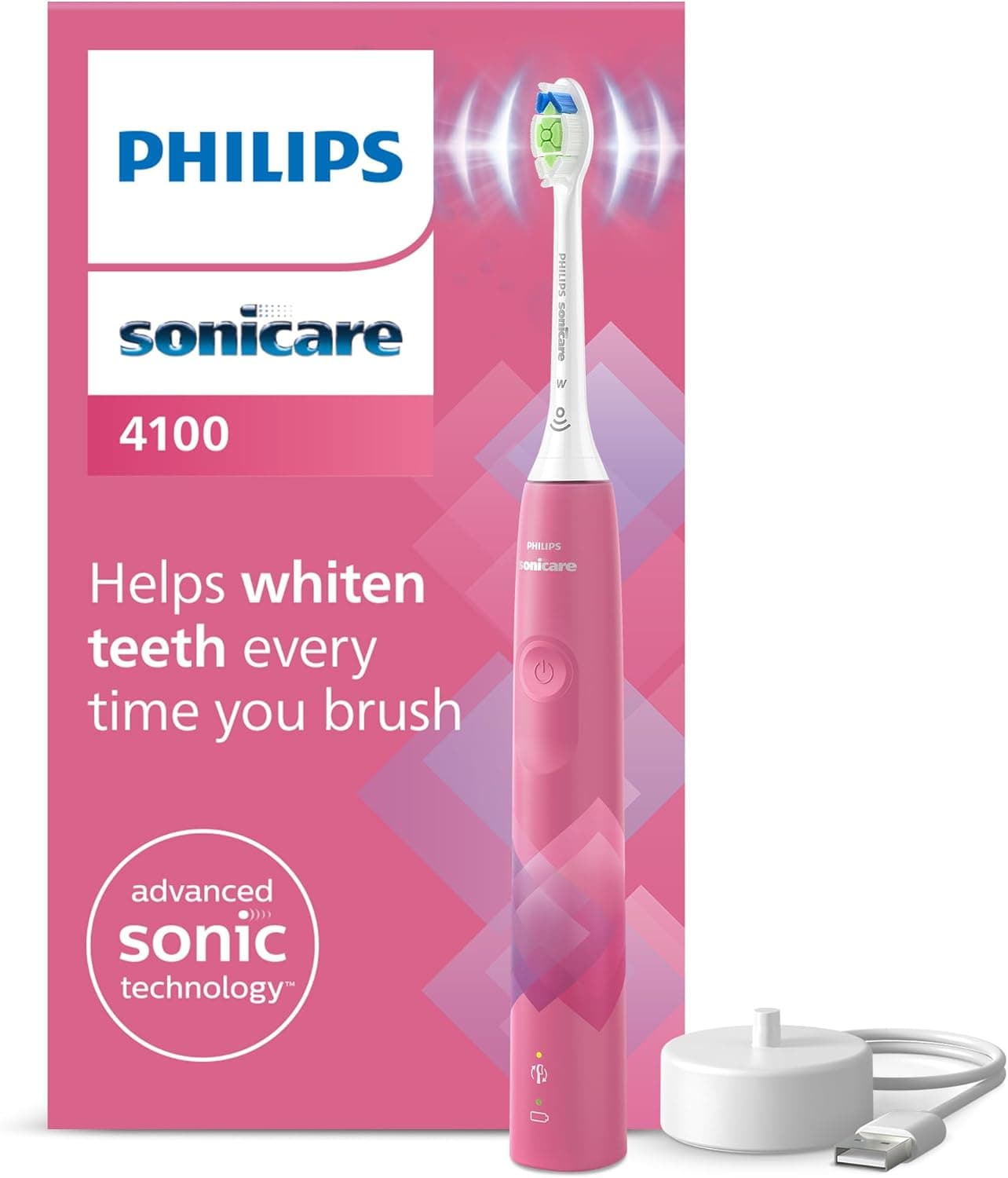 Philips Sonicare 4100 Brosse à dents électrique sonique 2 modes HX3689/41 🪥