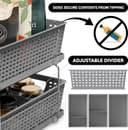 Thumbnail 3 de Plateau de rangement salle de bain 2 niveaux 📦