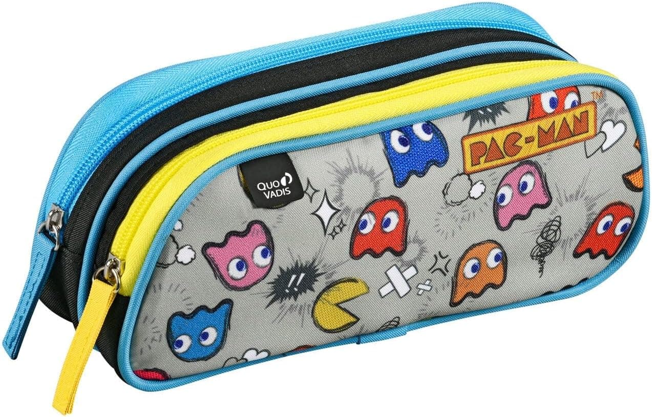 Quo Vadis Trousse scolaire Rectangle Pac‑Man 2 compartiments 🎒