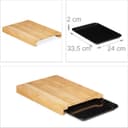 Thumbnail 4 de Relaxdays Planche à découper bambou, 3,5 x 38 x 26 cm ⚙️