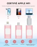 Thumbnail 1 de ROSPE Cle USB 256 Go pour iPhone iPad et Android 📱