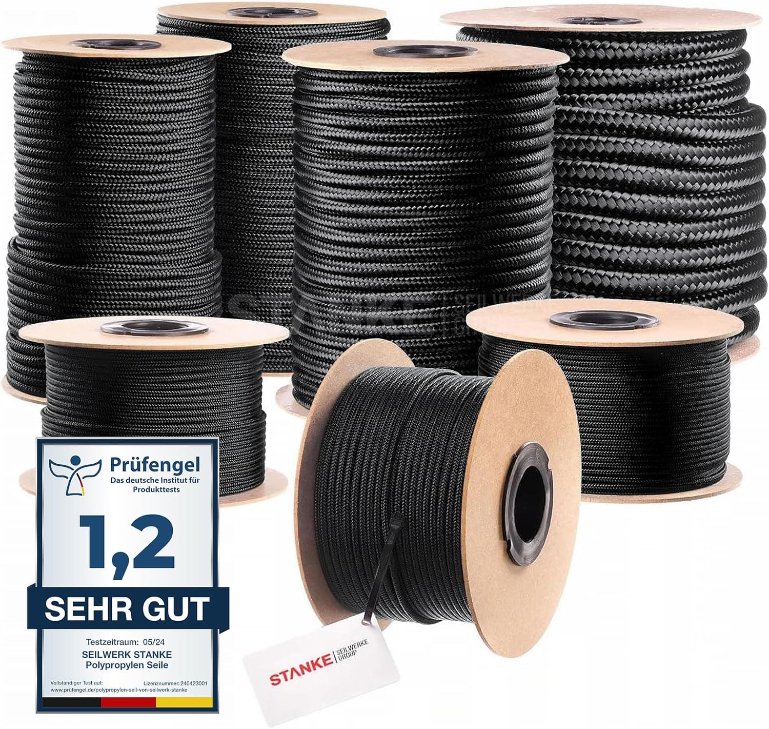 Seilwerk STANKE Corde polypropylène 3 mm 100 m pour jardinage 🎣