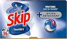 Skip Lessive Capsules Tout-en-1 Extra Détachant 36 lavages 🧴