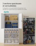 Thumbnail 3 de SONGMICS Armoire de garage 5 étagères 40×80×180 cm 🗄️