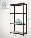 Thumbnail 2 de SONGMICS GLR044B22 étagère 4 niveaux 40×80×160 cm, capacité 520 kg 🪑