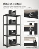 Thumbnail 3 de SONGMICS GLR044B22 étagère 4 niveaux 40×80×160 cm, capacité 520 kg 🪑