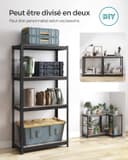 Thumbnail 6 de SONGMICS GLR044B22 étagère 4 niveaux 40×80×160 cm, capacité 520 kg 🪑