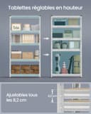 Thumbnail 4 de SONGMICS GLR447E01 Étagère de rangement 50 x 100 x 200 cm, capacité 875 kg 🧰