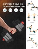 Thumbnail 2 de SONGMICS Set d’haltères hexagonales pour musculation 🏋️