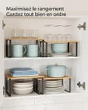 Thumbnail 2 de SONGMICS KCS02NB Étagère à épices extensible, lot de 2 🧂