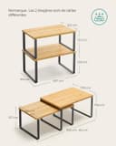 Thumbnail 5 de SONGMICS KCS02NB Étagère à épices extensible, lot de 2 🧂