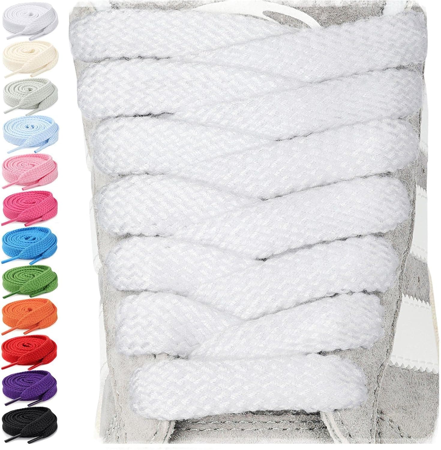 Stepace Lacets larges 15 mm pour sneakers 2 paires 📷