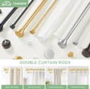 Thumbnail 5 de TANGWIN Tringle à rideaux double dorée 2,5 cm ⌚