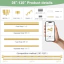 Thumbnail 6 de TANGWIN Tringle à rideaux double dorée 2,5 cm ⌚