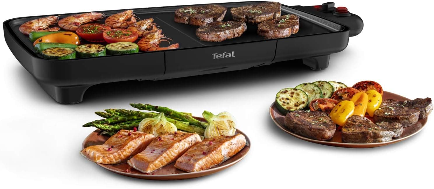 Tefal Booster Plancha électrique 2200 W, 2 zones ⌚