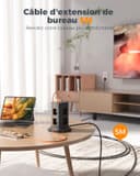 Thumbnail 4 de Tessan Multiprise 3600 W verticale 8 prises + 3 USB Noir ⌚