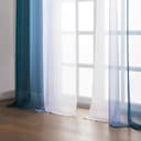 Thumbnail 4 de Topfinel 2 Panneaux Rideaux Bleu Canard et Blanc 140x225cm ⌚