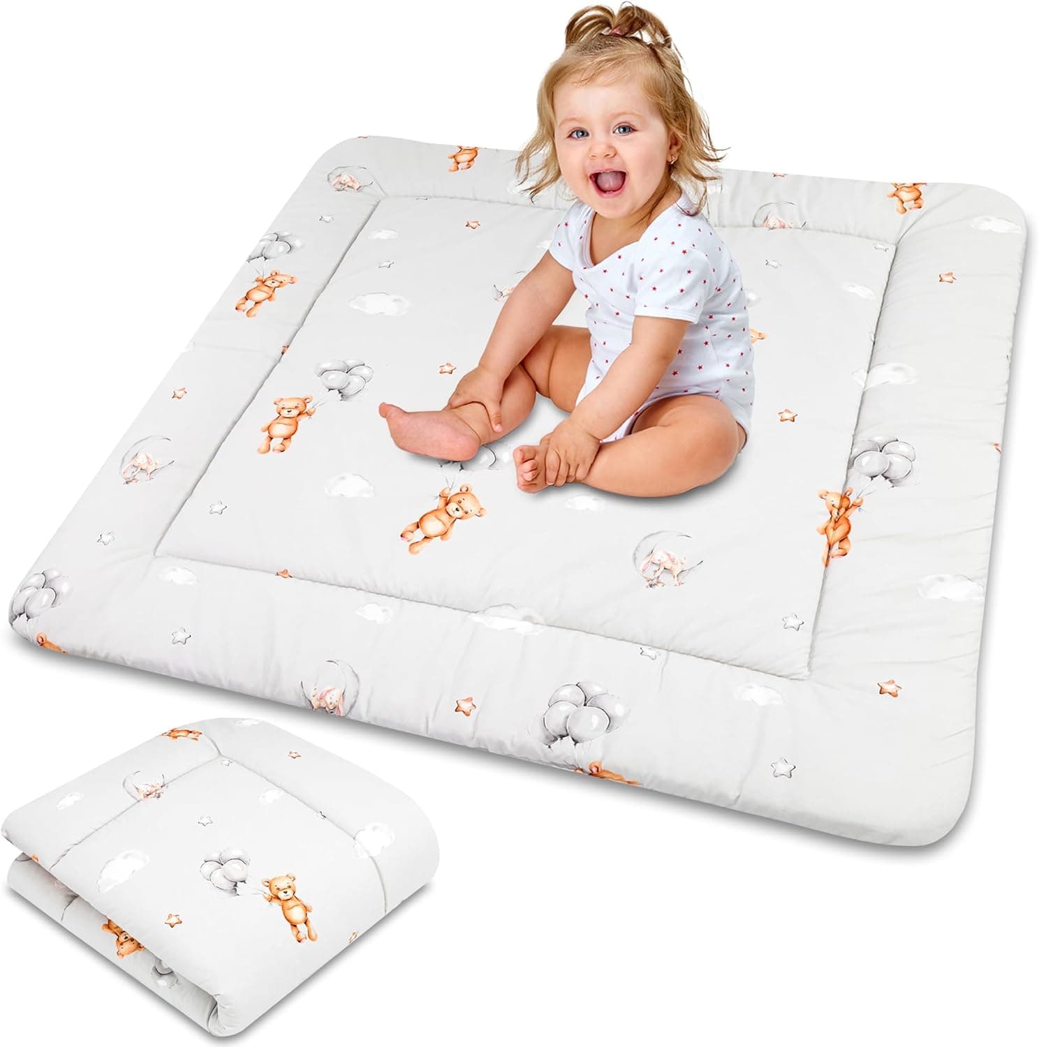 Totsy Baby Tapis d'éveil 100 cm en coton épais 🧸