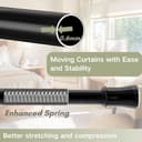 Thumbnail 3 de Tringle rideau extensible 50-70 cm noir ⚙️