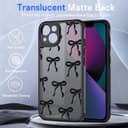 Thumbnail 1 de TUUTPU Coque iPhone 13 motif nœud papillon, matte noir 📱