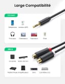 Thumbnail 1 de UGREEN câble RCA 3,5 mm vers 2 RCA 20 cm ⚙️