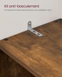 Thumbnail 4 de VASAGLE Bibliothèque 10 compartiments LBC10BX marron rustique 📚