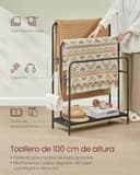 Thumbnail 2 de VASAGLE Porte Serviette Salle de Bain, 3 barres, ⌚