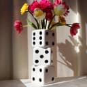Thumbnail principal de Vase triple dé Reimagine Discovery Corps Blanc Pois Noirs 🍃