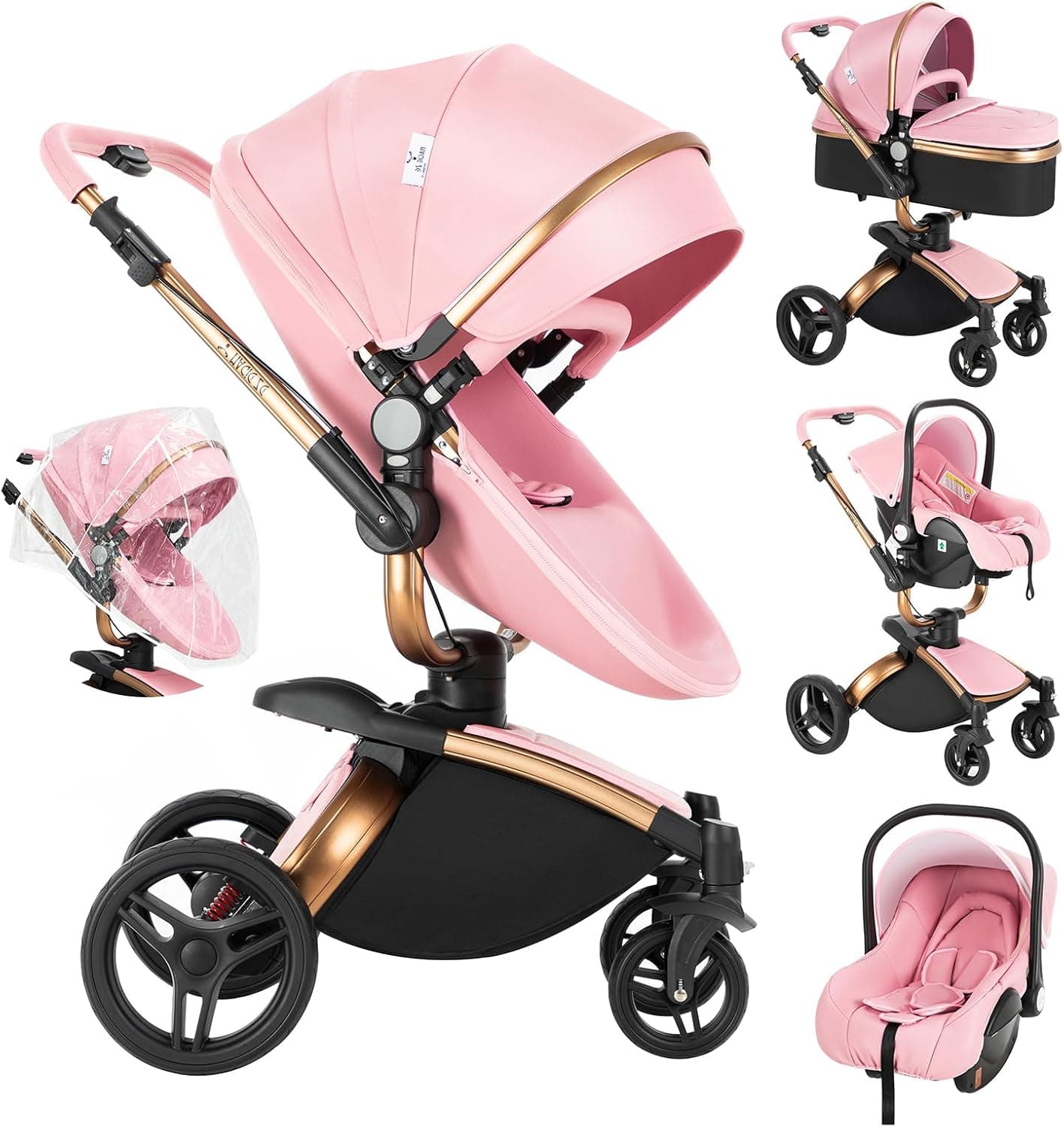 Veitoalioy Poussette 3 en 1 siège 360° pour bébé 👶