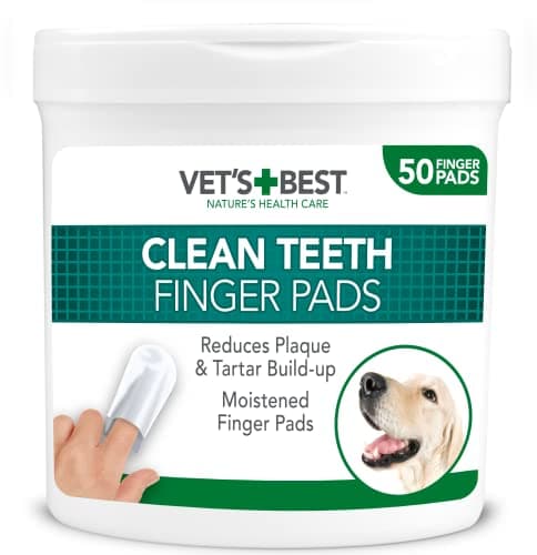 Vet's Best Tampons de nettoyage des dents pour chiens, meute de 50 🦷