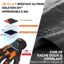 Thumbnail 1 de VGO CA7722FLWP gants mécanicien isolés -20 ℃ 🧤