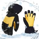 Thumbnail 6 de Vgo Gants de Ski doublés cuir chèvre imperméables 4℃ ⌚