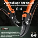 Thumbnail 2 de VOTREK Sécateur Bypass Pro 21,5 cm — sécateur ergonomique pour mains fragiles ✂️