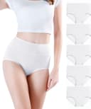 Thumbnail 5 de wirarpa Culotte Femme Coton taille haute – lot de 5 📷