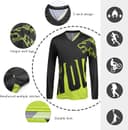 Thumbnail 3 de Wisdom Wolf Maillot Cyclisme Manches Longues Respirant ⌚