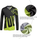 Thumbnail 4 de Wisdom Wolf Maillot Cyclisme Manches Longues Respirant ⌚