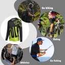 Thumbnail 6 de Wisdom Wolf Maillot Cyclisme Manches Longues Respirant ⌚